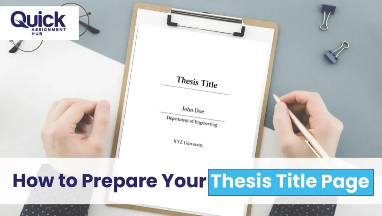 How To Prepare Your Thesis Title Page?